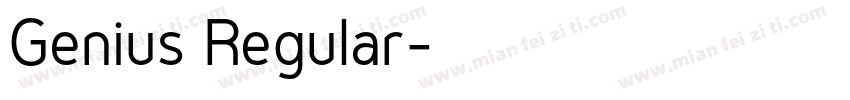 Genius Regular字体转换
